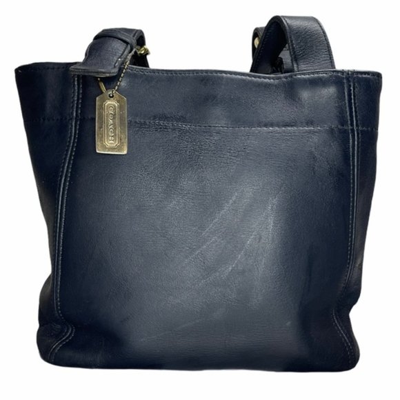 Vintage Coach Leather Shoulder Tote Handbag